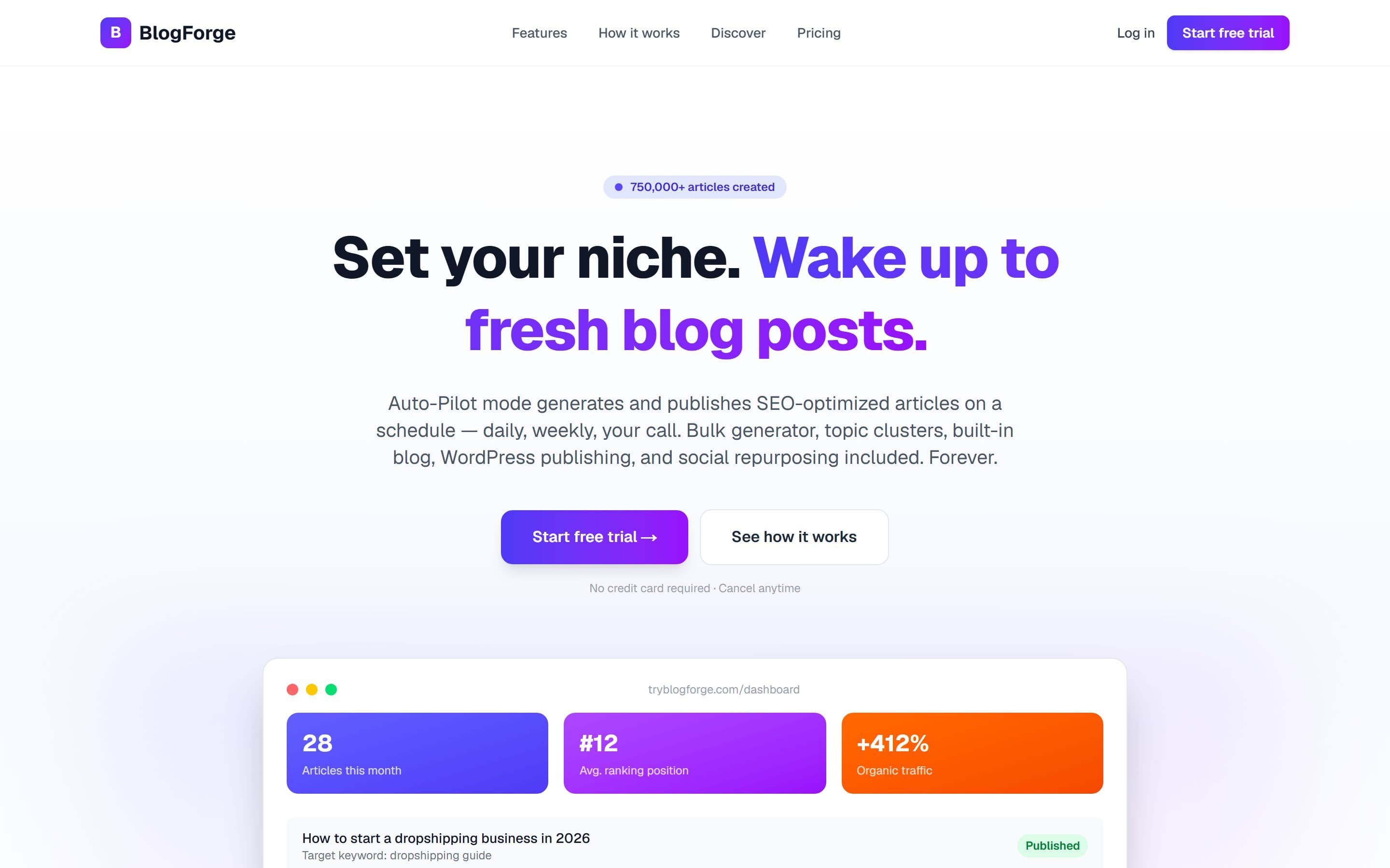 BlogForge website