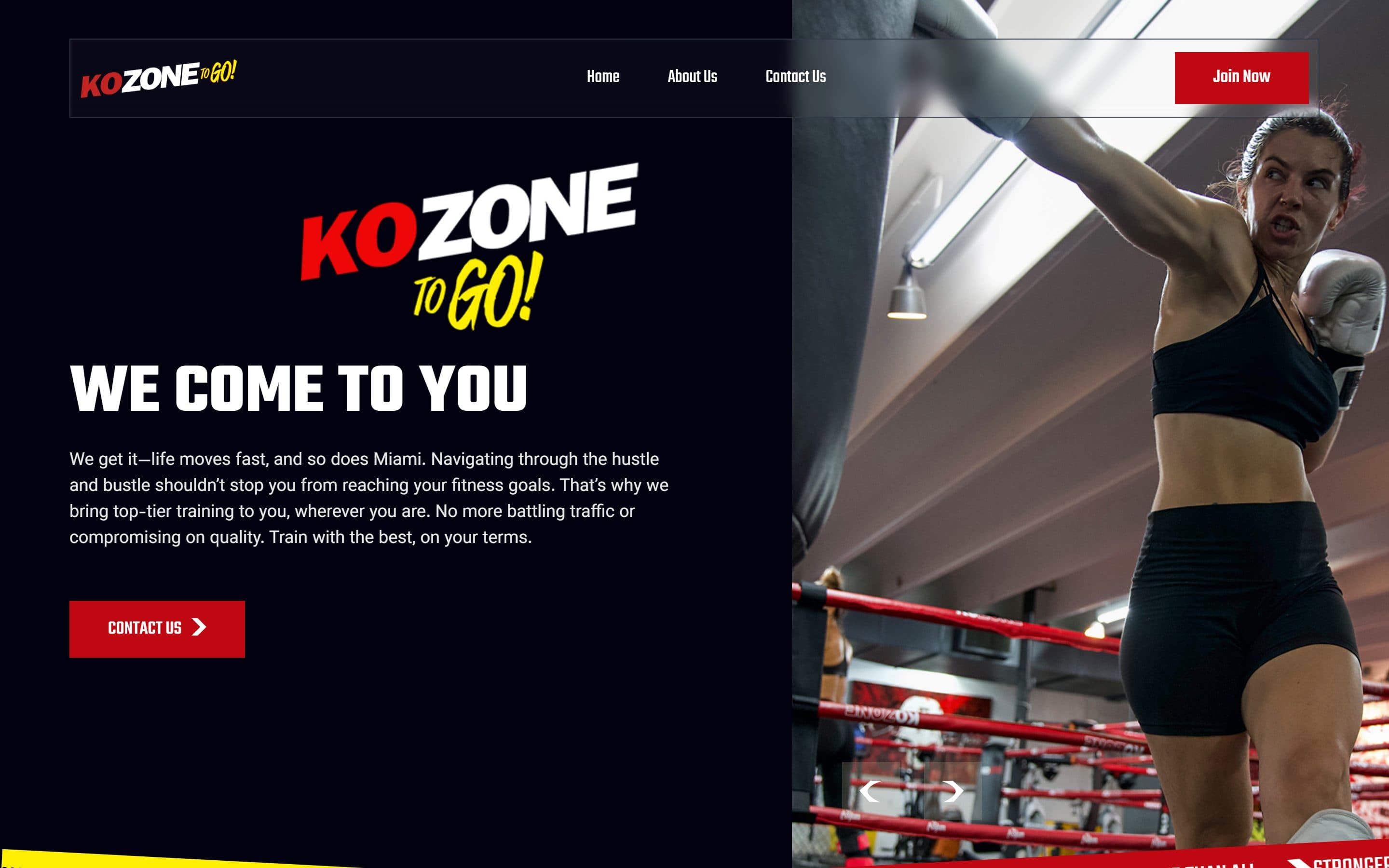 KO Zone To Go website