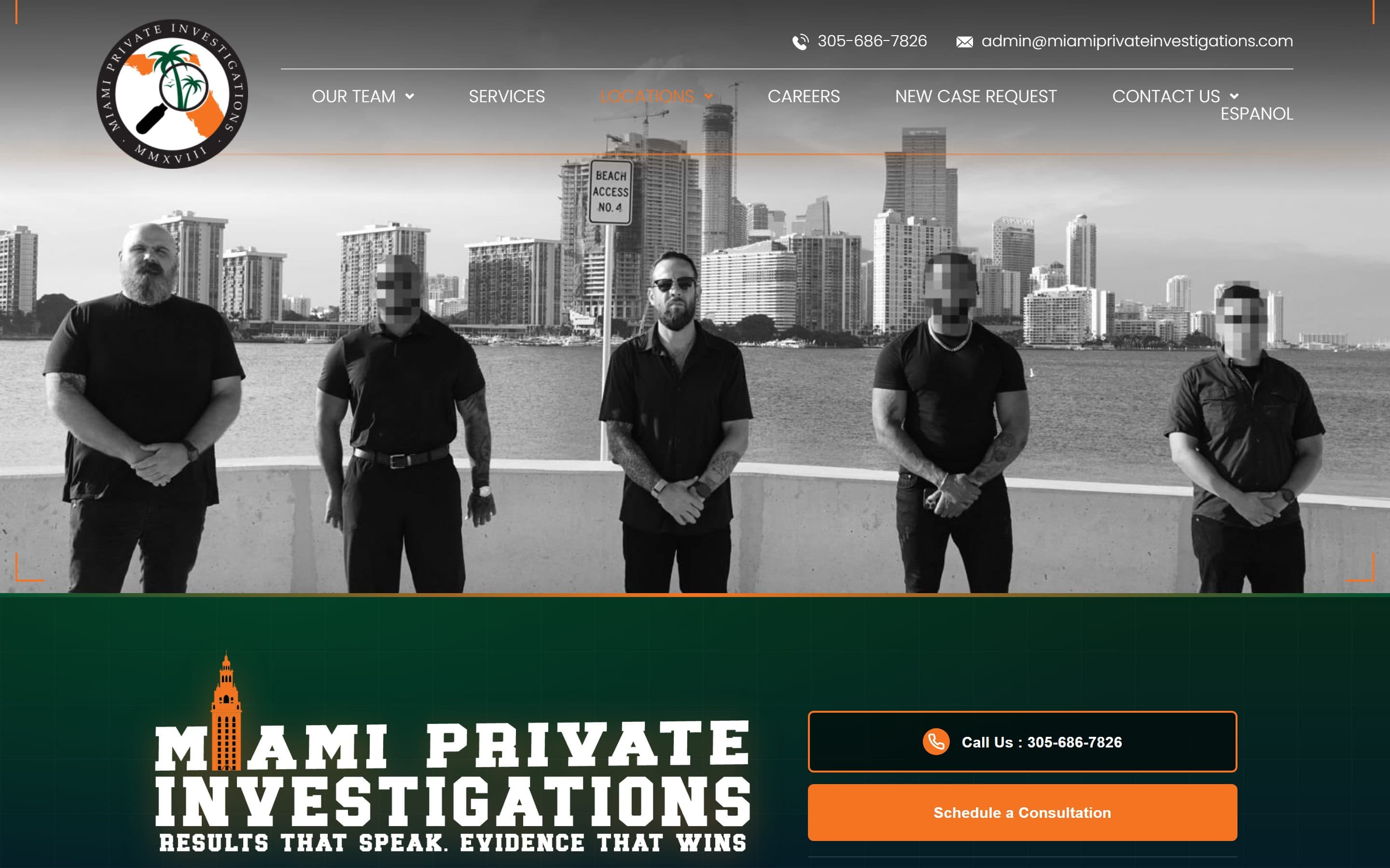 Miami Private Investigations website